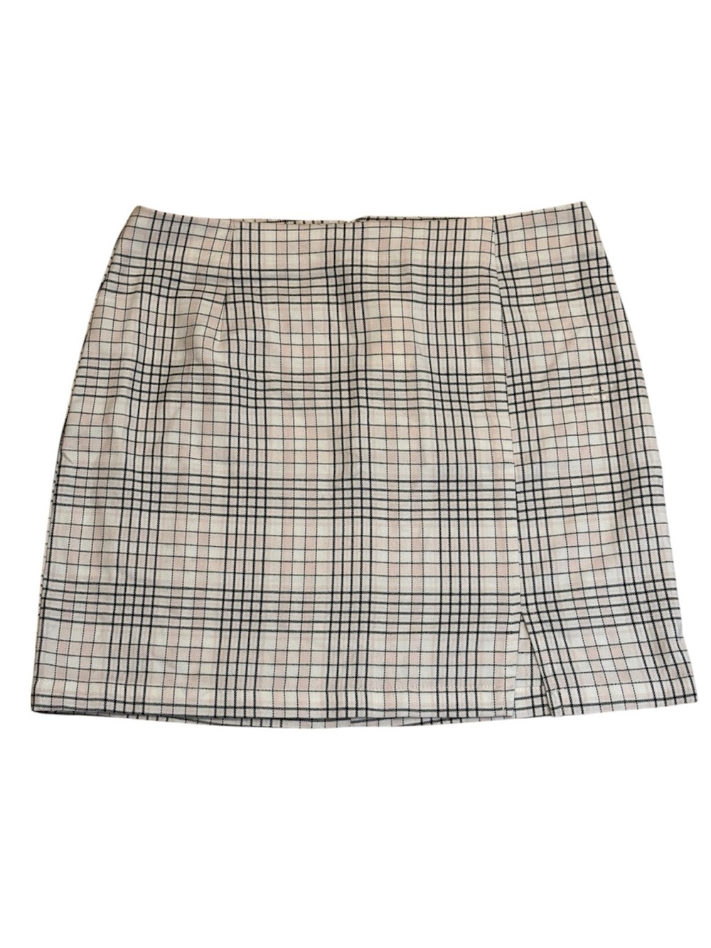 Aeropostale Pink Plaid Mini Skirt Size Large Windowpane Preppy